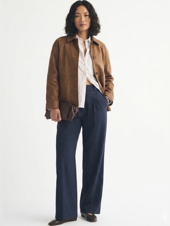 Abercrombie & Fitch Pants - Abercrombie & Fitch Sloane Super HR Wide Leg Curve Love Pinstripe Pants Size 32